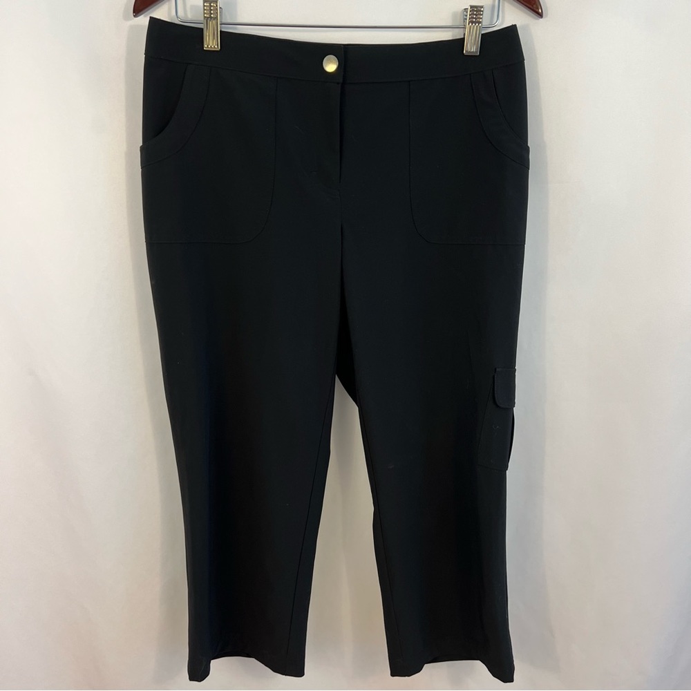 Weekends at Chicos 0 Capri Pants Black Size XS Pockets Stretch Casual